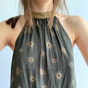 GYPSY WOMAN STAR HIGH NECK TUNIC BLOUSE